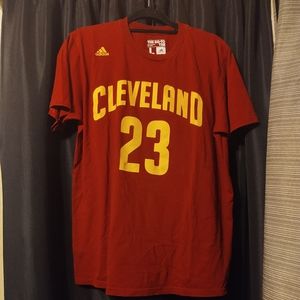 Adidas Cleveland James 23 Burgundy Tee Size Large
